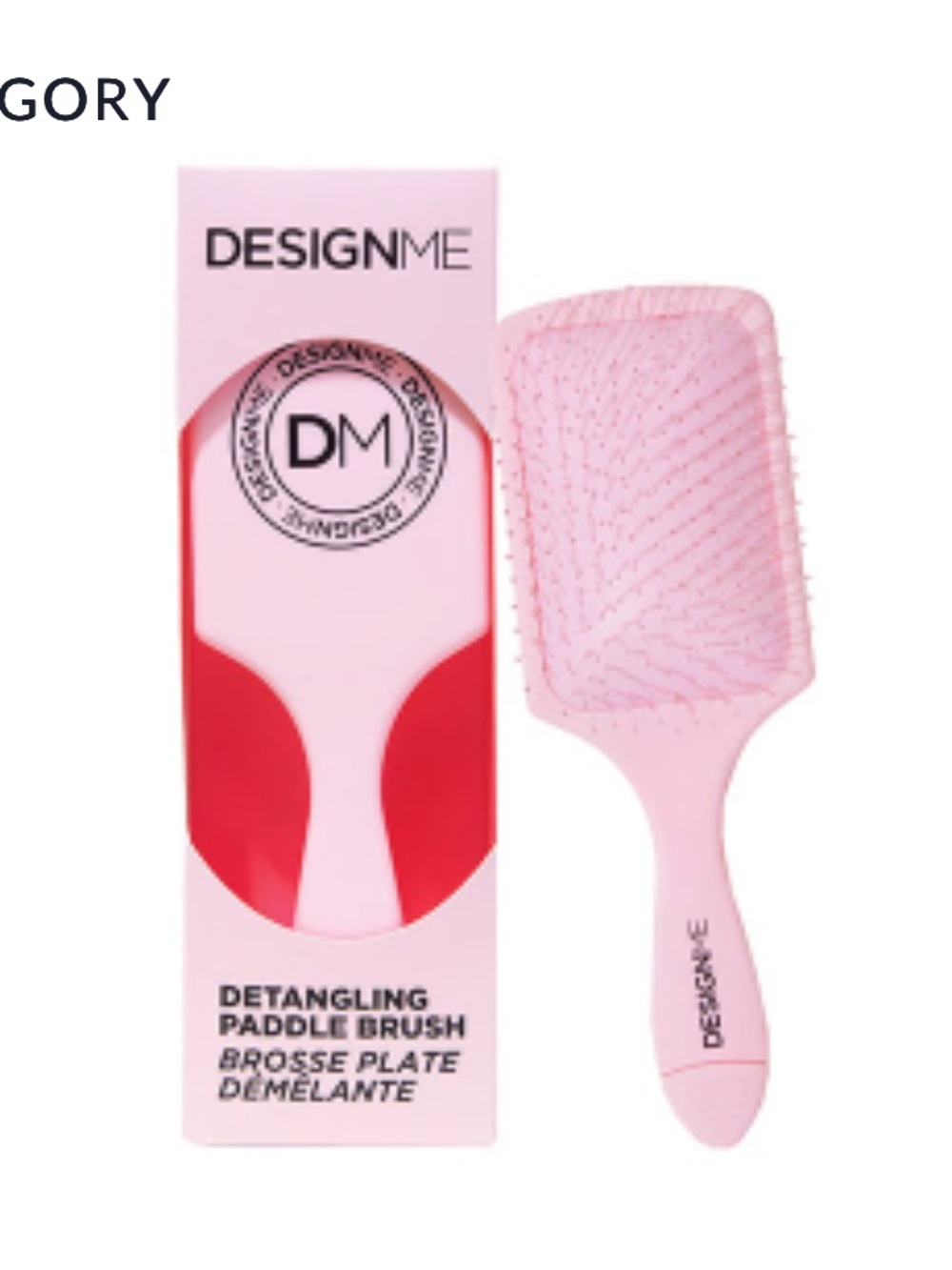 BNIB DESIGNME Pink Detangling Paddle Brush